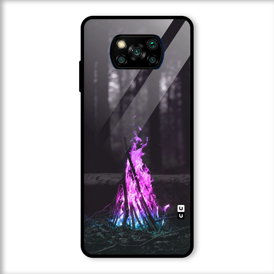 Wild Fire Glass Back Case for Poco X3