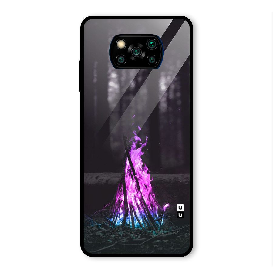Wild Fire Glass Back Case for Poco X3 Pro