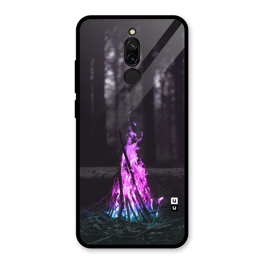 Wild Fire Glass Back Case for Redmi 8