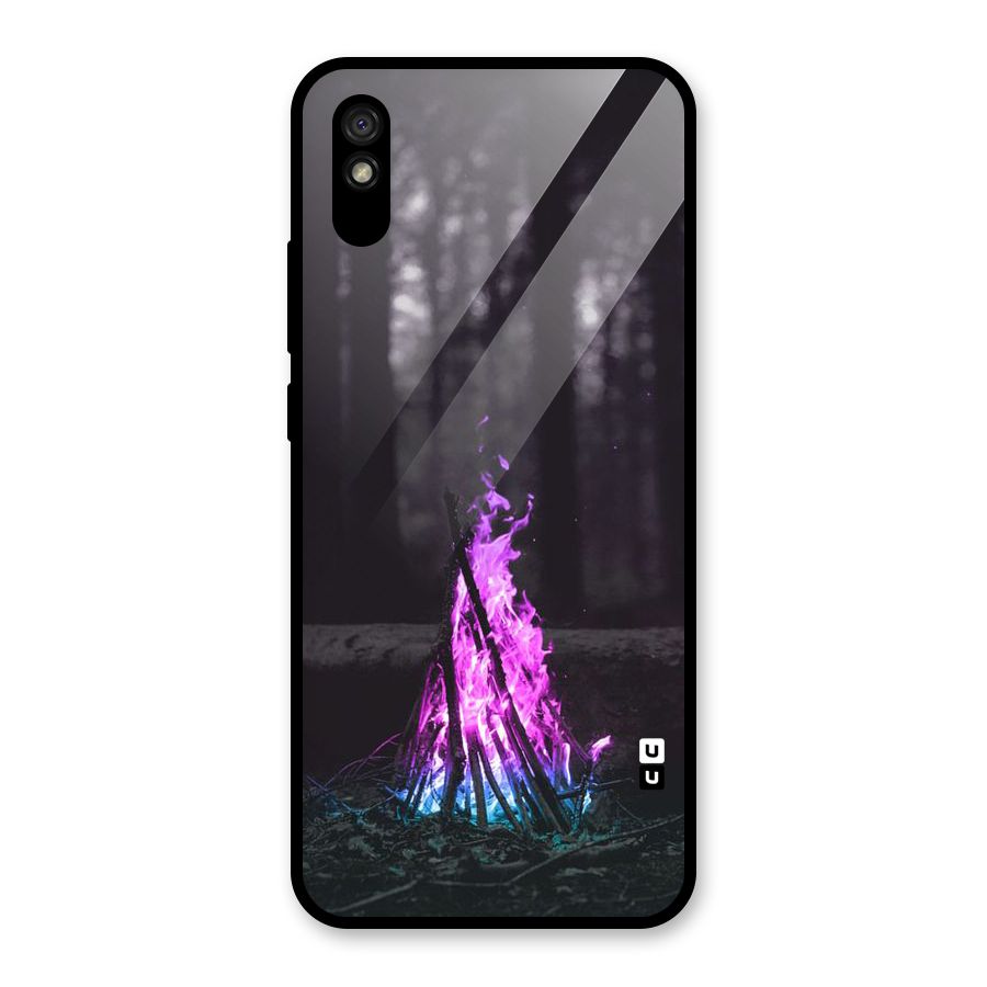 Wild Fire Glass Back Case for Redmi 9i