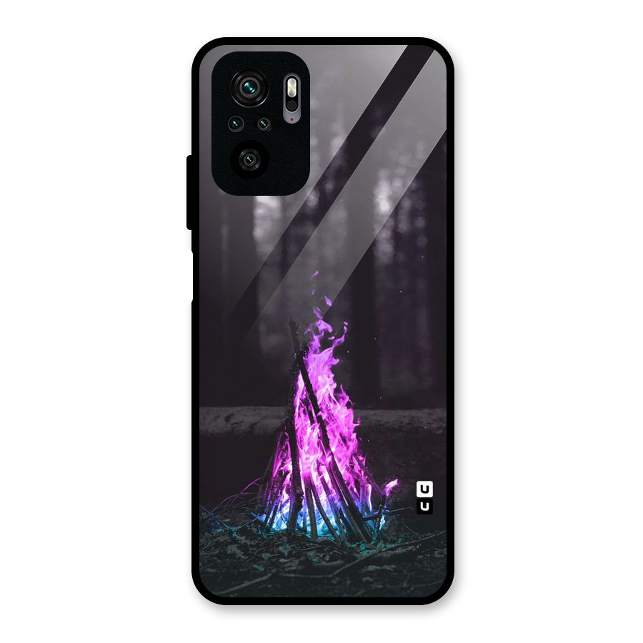 Wild Fire Glass Back Case for Redmi Note 10S