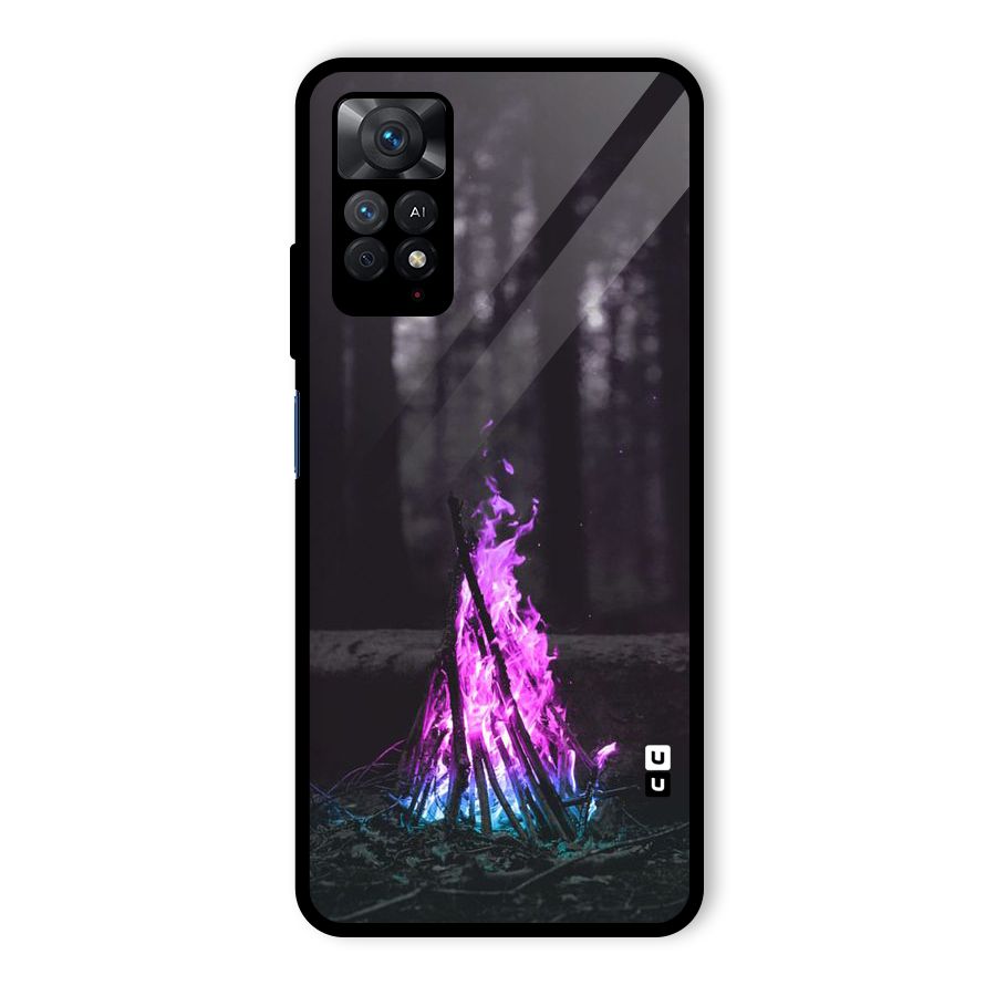 Wild Fire Glass Back Case for Redmi Note 11 Pro