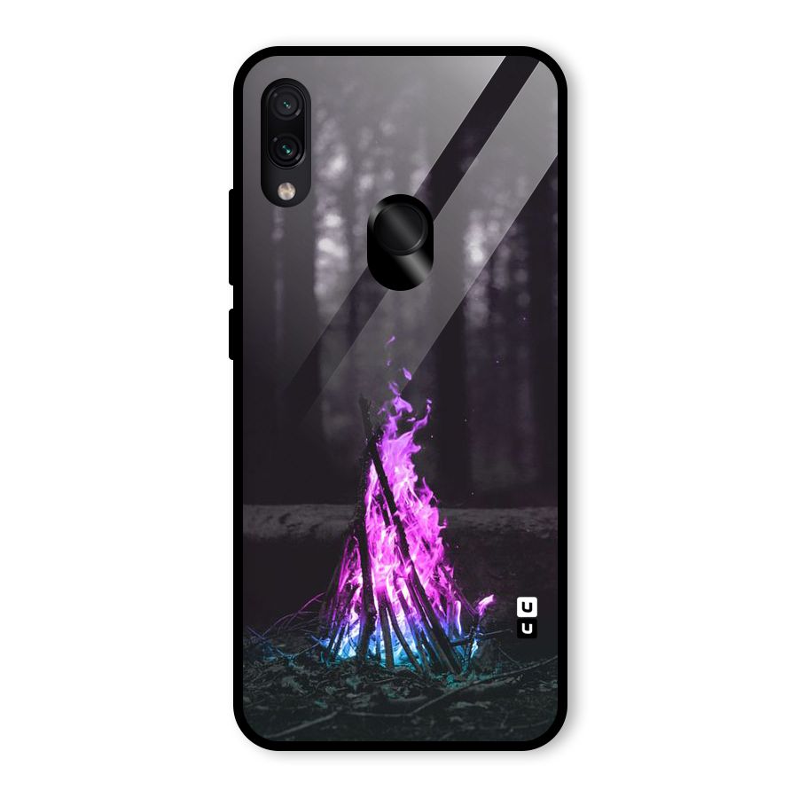 Wild Fire Glass Back Case for Redmi Note 7S