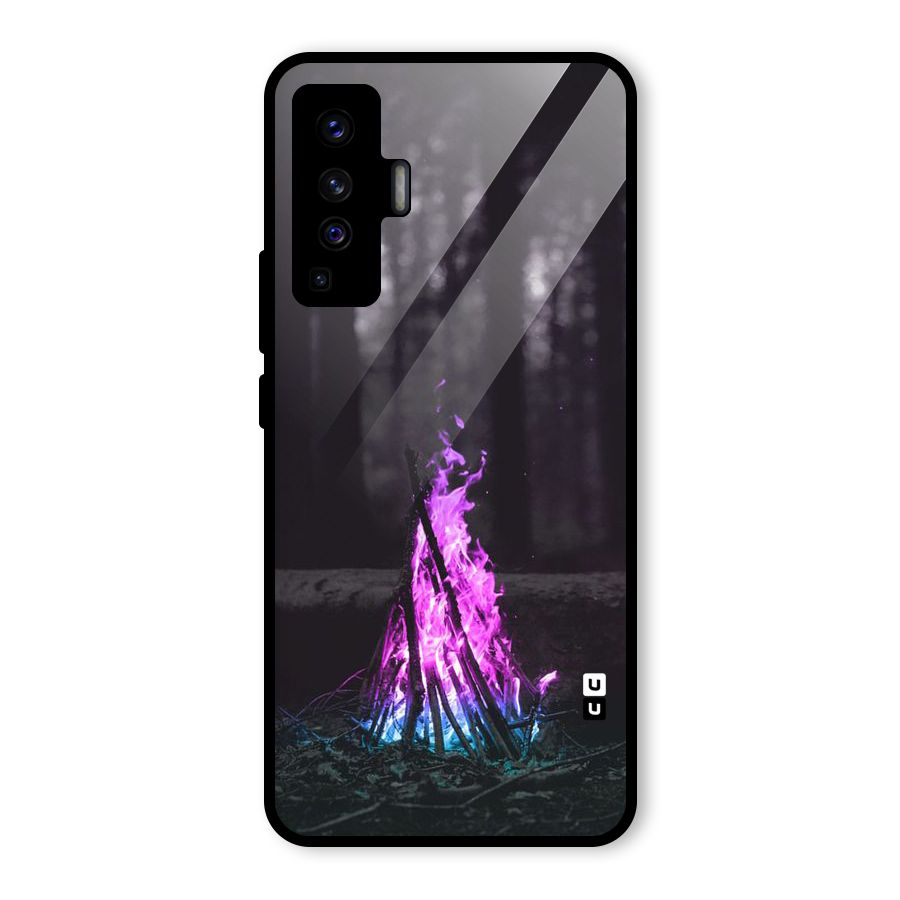 Wild Fire Glass Back Case for Vivo X50