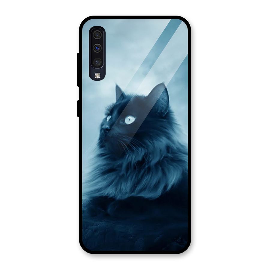 Wild Forest Cat Glass Back Case for Galaxy A50s