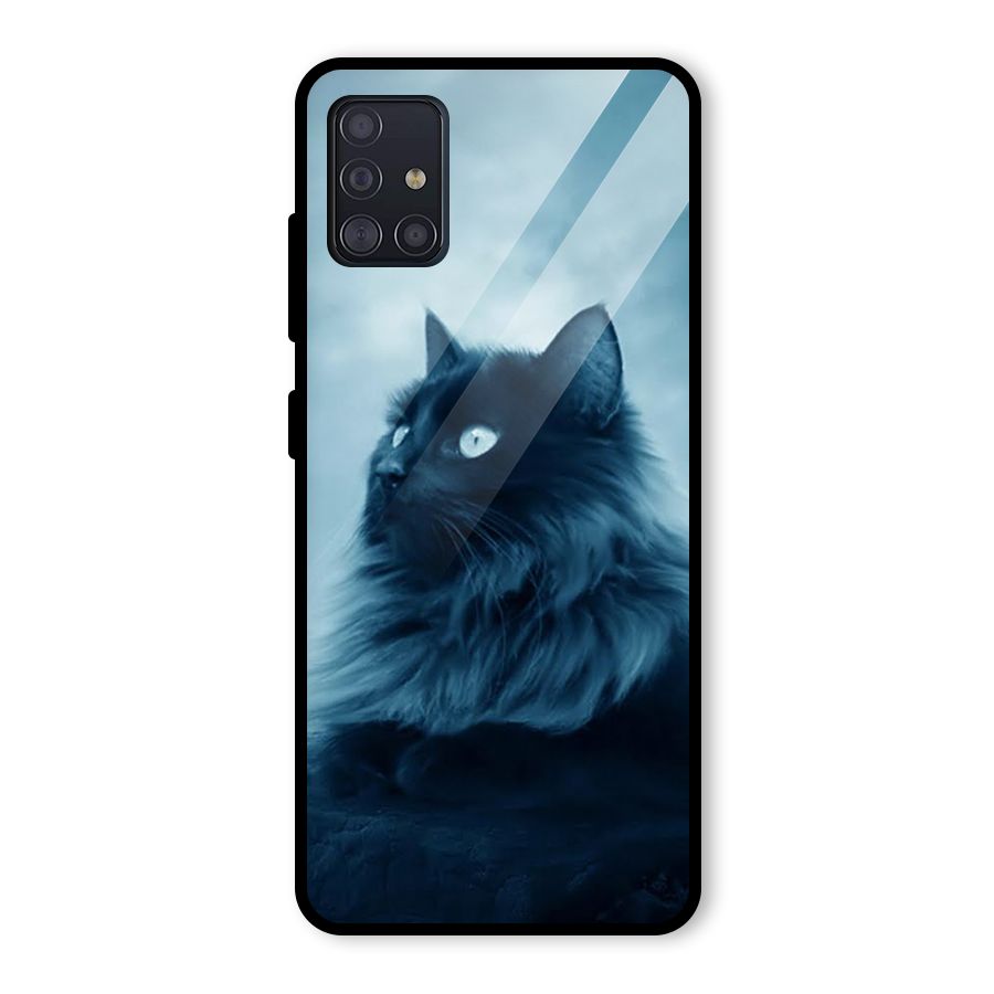 Wild Forest Cat Glass Back Case for Galaxy A51