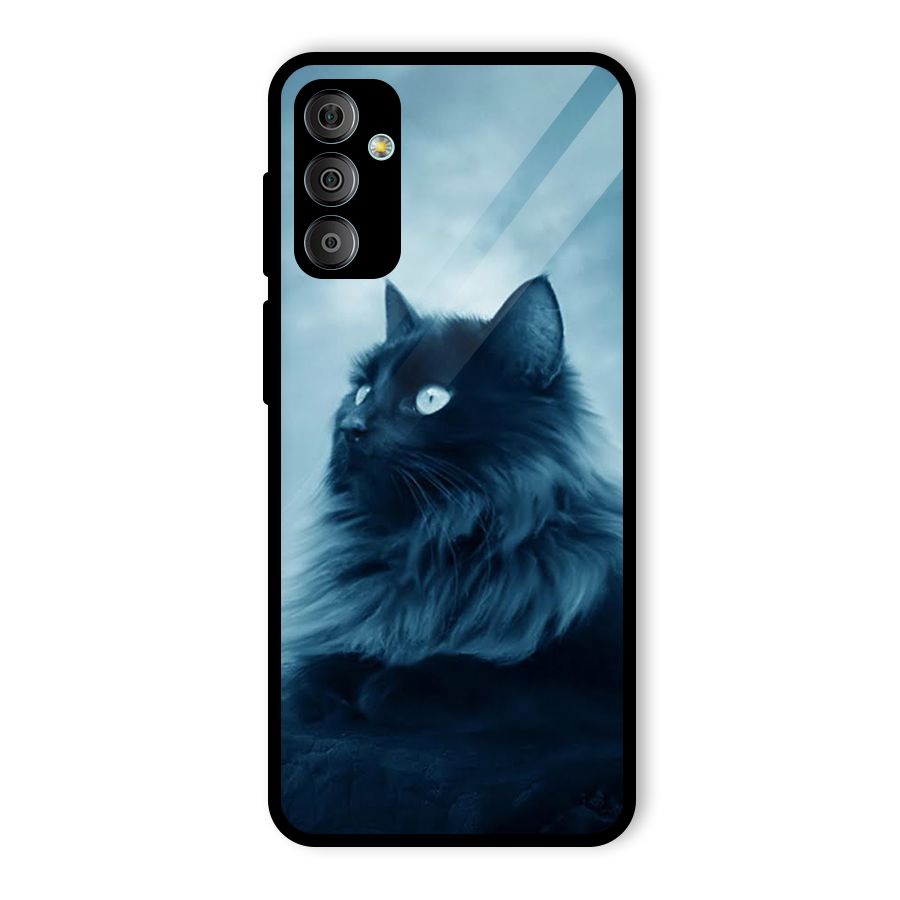 Wild Forest Cat Glass Back Case for Galaxy F23