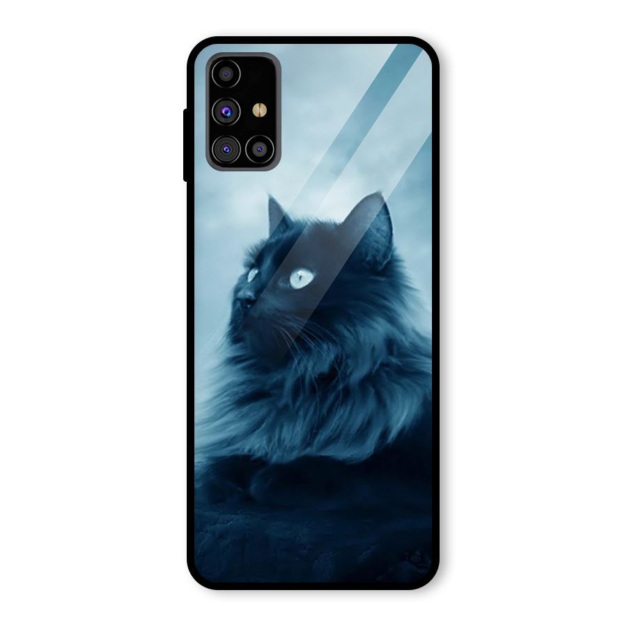 Wild Forest Cat Glass Back Case for Galaxy M31s