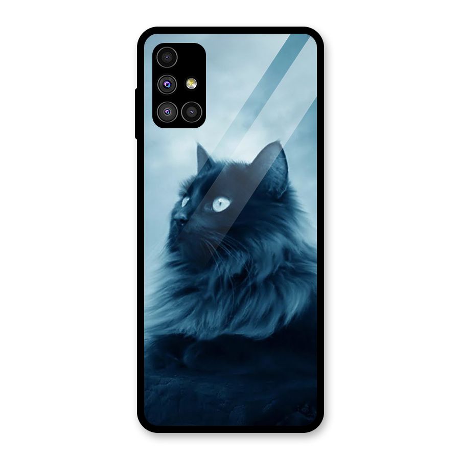 Wild Forest Cat Glass Back Case for Galaxy M51