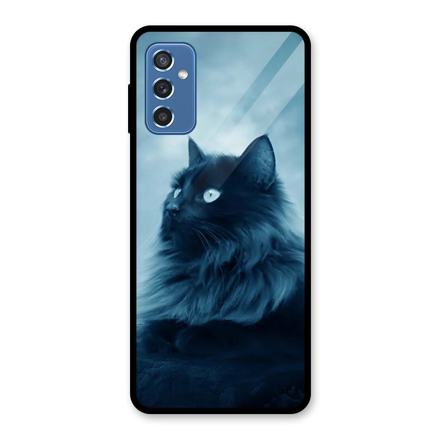 Wild Forest Cat Glass Back Case for Galaxy M52 5G