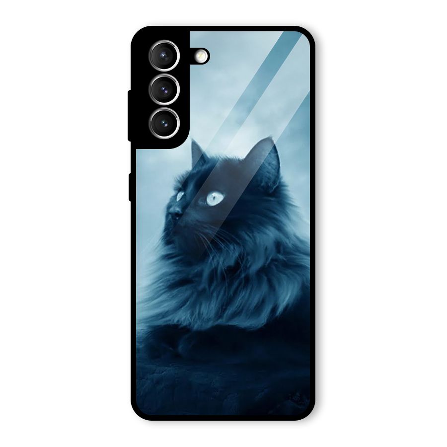 Wild Forest Cat Glass Back Case for Galaxy S21 5G