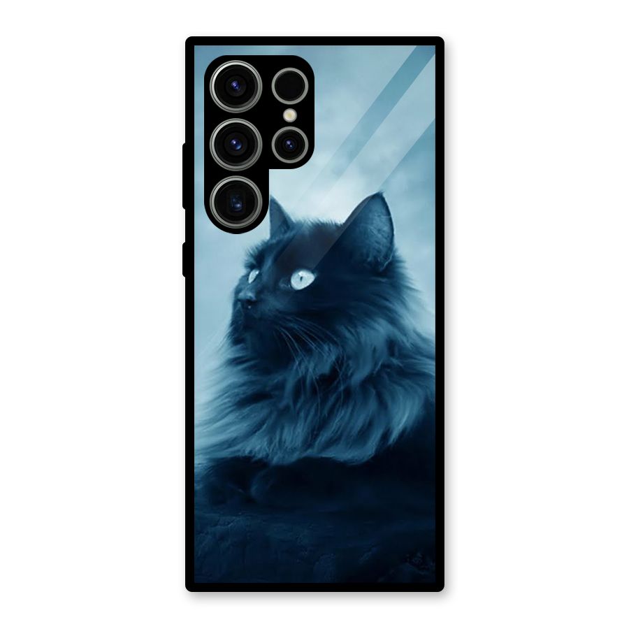 Wild Forest Cat Glass Back Case for Galaxy S23 Ultra