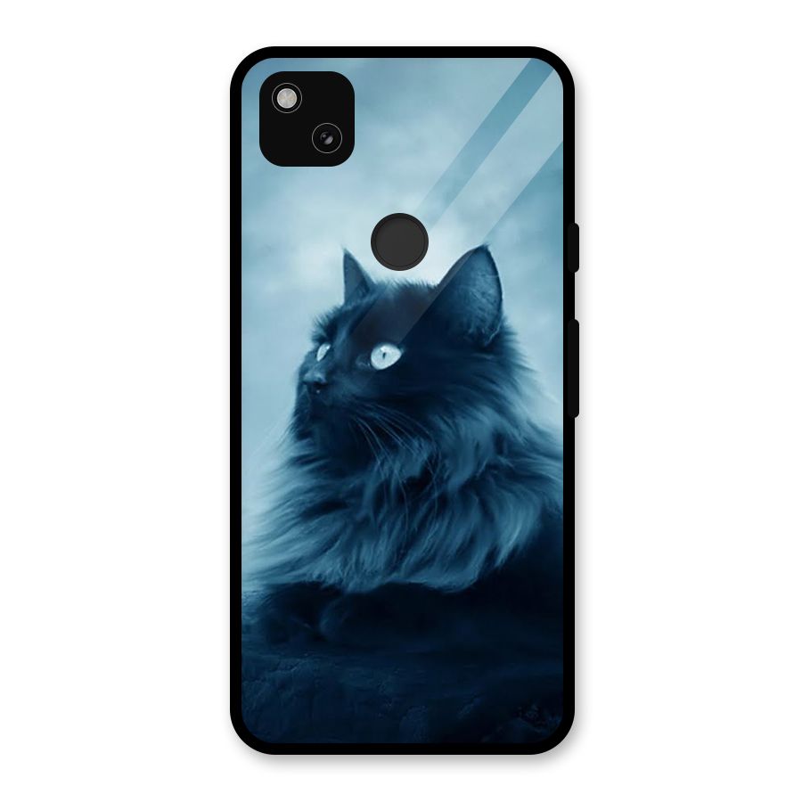 Wild Forest Cat Glass Back Case for Google Pixel 4a