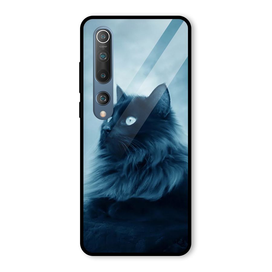 Wild Forest Cat Glass Back Case for Mi 10