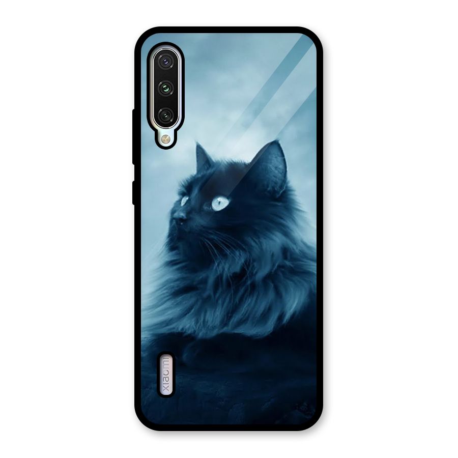 Wild Forest Cat Glass Back Case for Mi A3