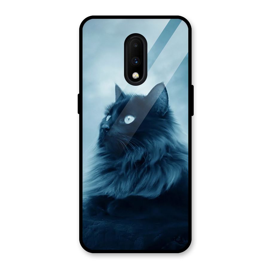 Wild Forest Cat Glass Back Case for OnePlus 7