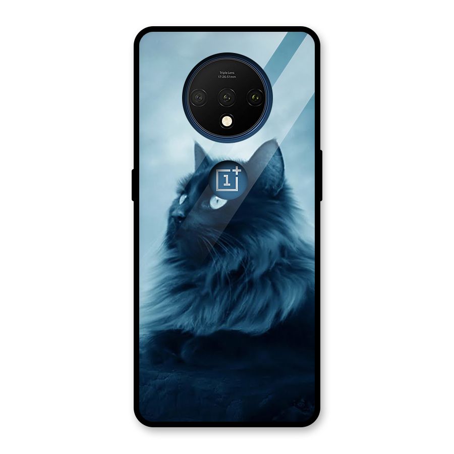 Wild Forest Cat Glass Back Case for OnePlus 7T