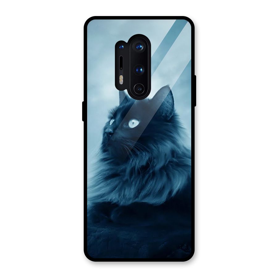 Wild Forest Cat Glass Back Case for OnePlus 8 Pro