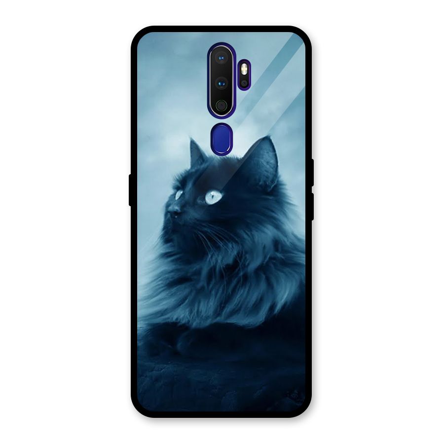 Wild Forest Cat Glass Back Case for Oppo A9 (2020)