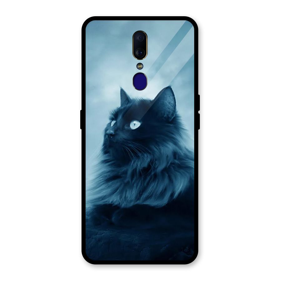 Wild Forest Cat Glass Back Case for Oppo F11