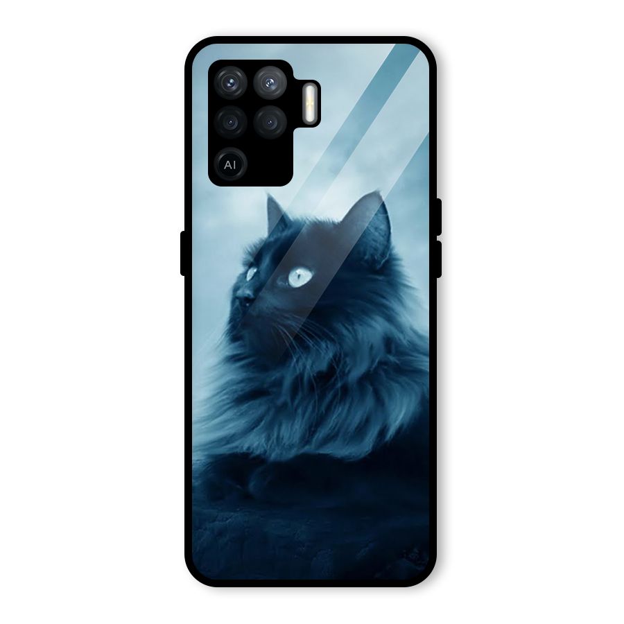 Wild Forest Cat Glass Back Case for Oppo F19 Pro