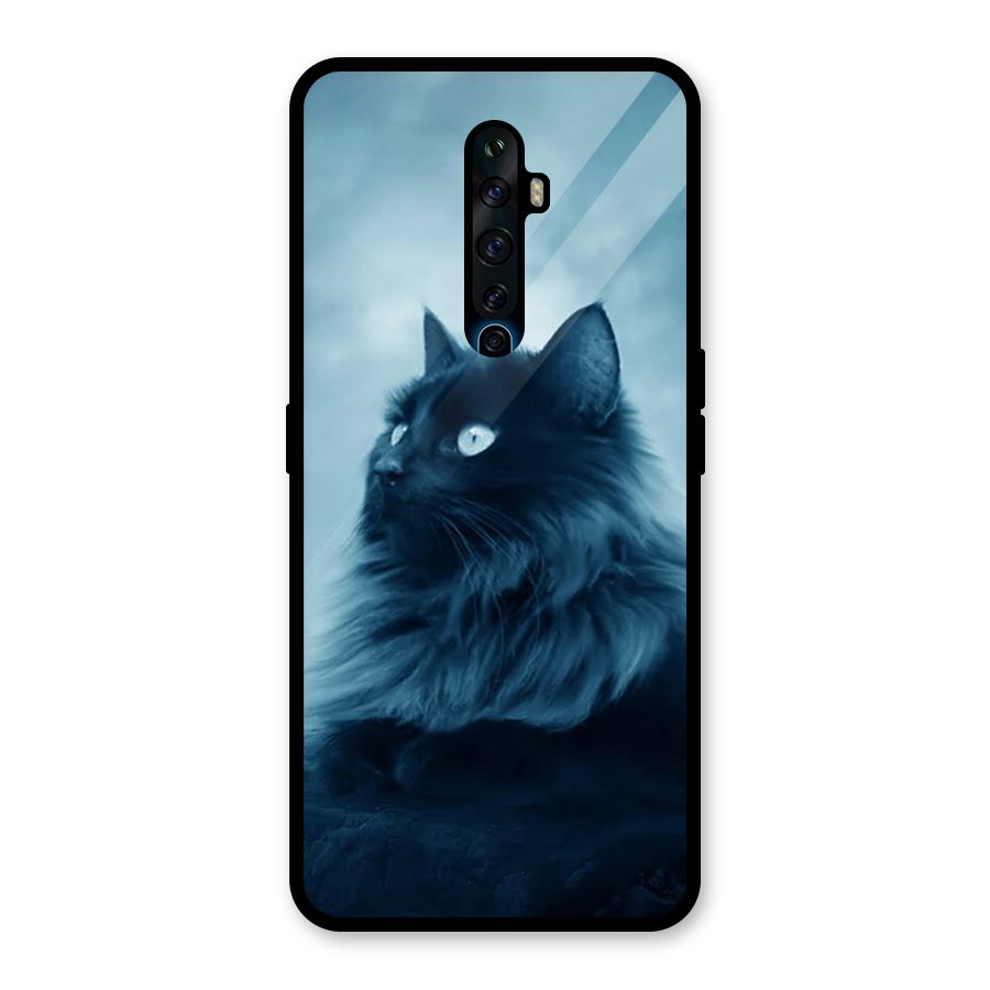 Wild Forest Cat Glass Back Case for Oppo Reno2 F