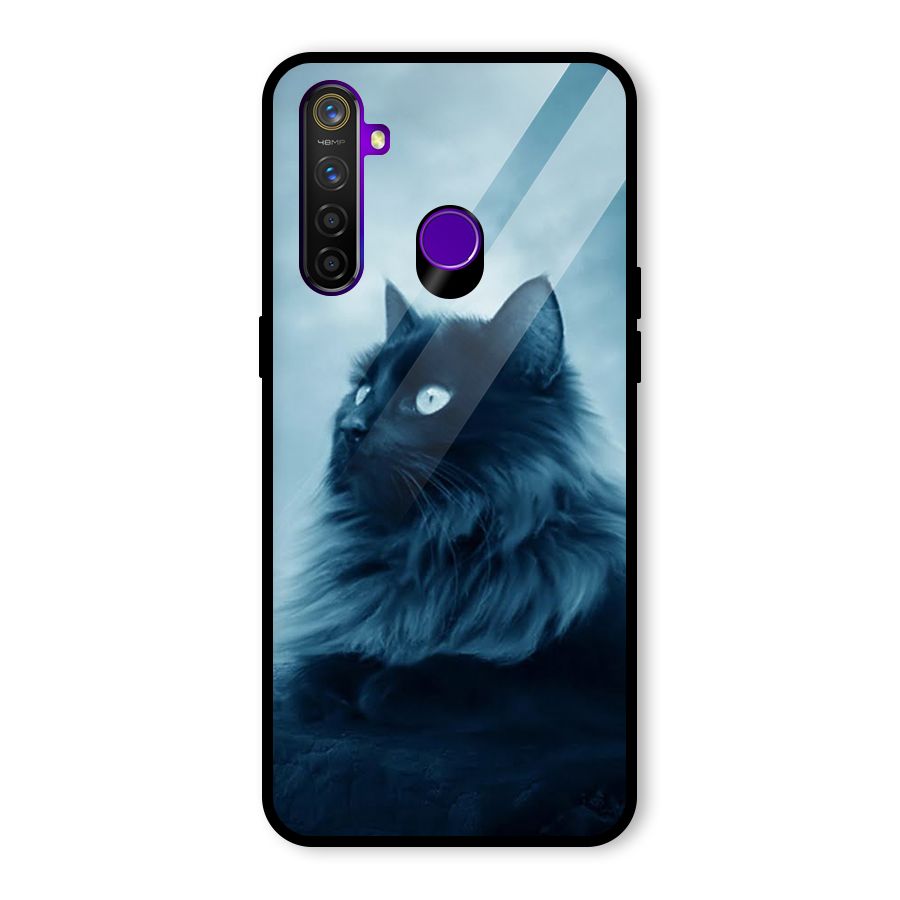 Wild Forest Cat Glass Back Case for Realme 5 Pro