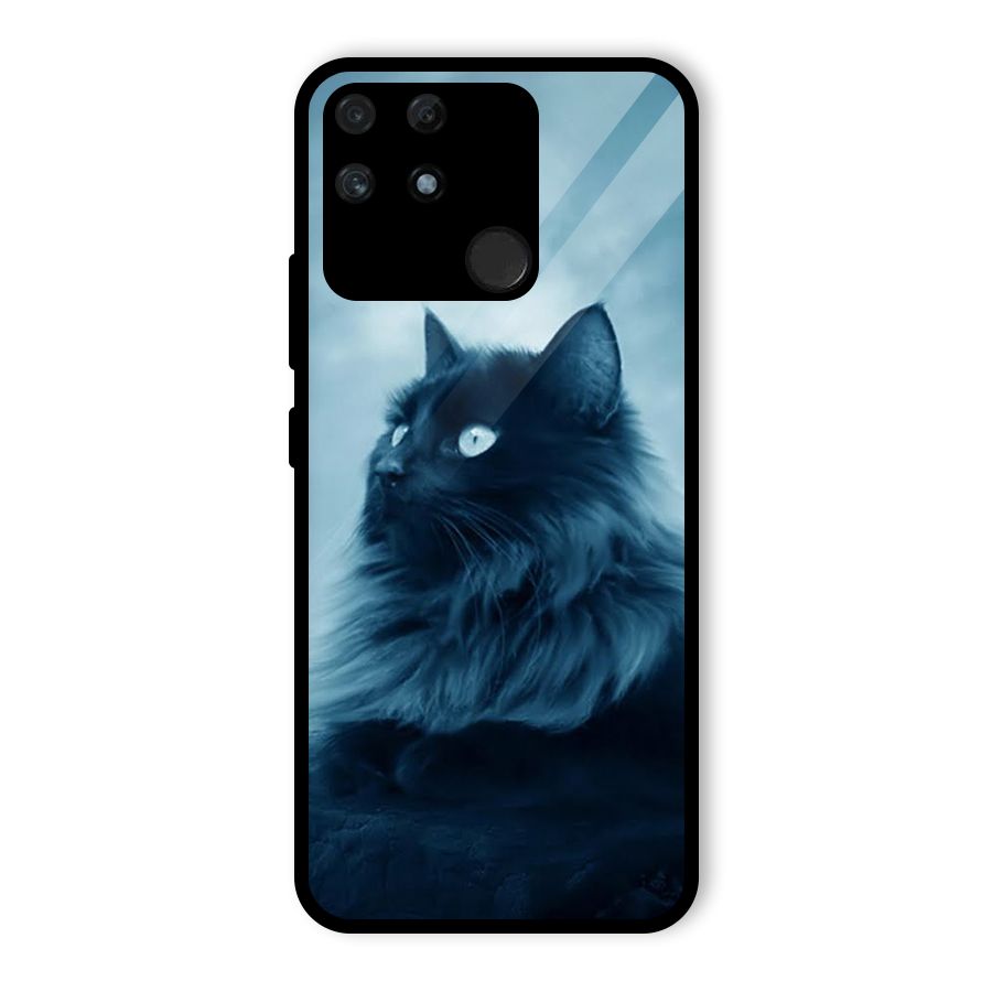 Wild Forest Cat Glass Back Case for Realme Narzo 50A