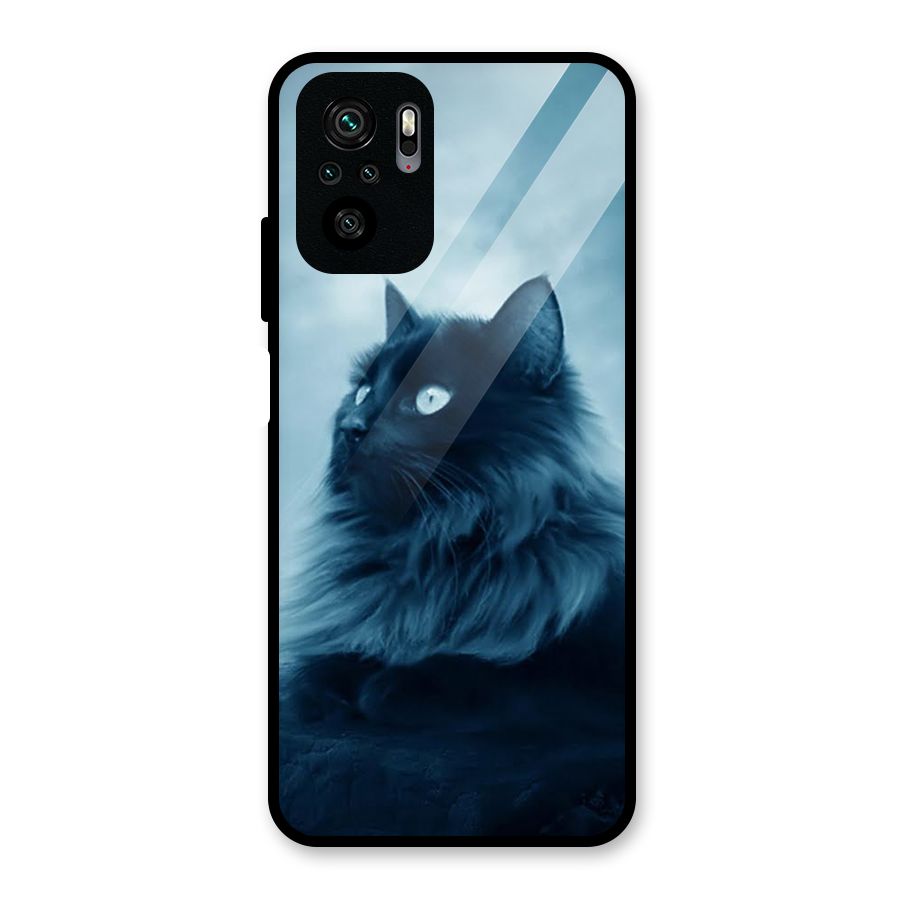 Wild Forest Cat Glass Back Case for Redmi Note 10