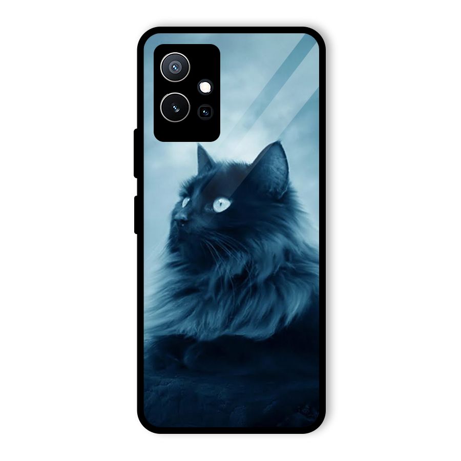 Wild Forest Cat Glass Back Case for Vivo T1 5G