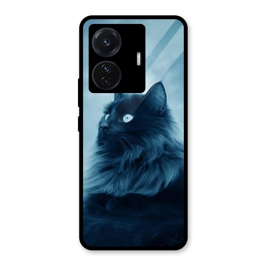Wild Forest Cat Glass Back Case for Vivo T1 Pro