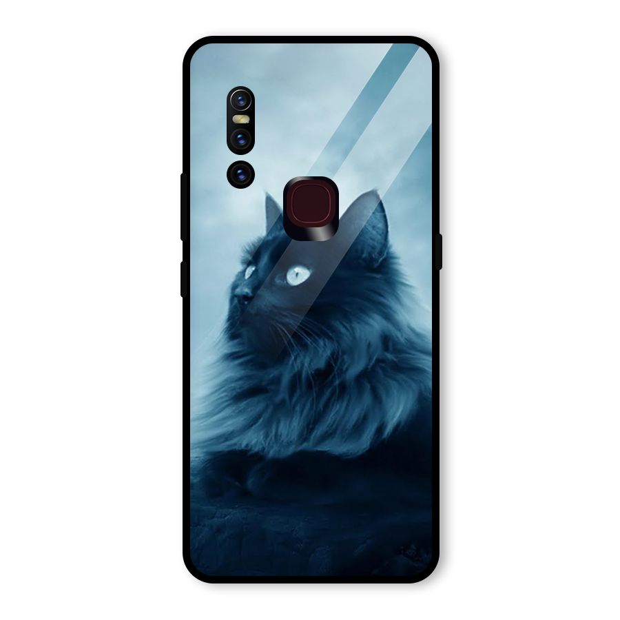 Wild Forest Cat Glass Back Case for Vivo V15