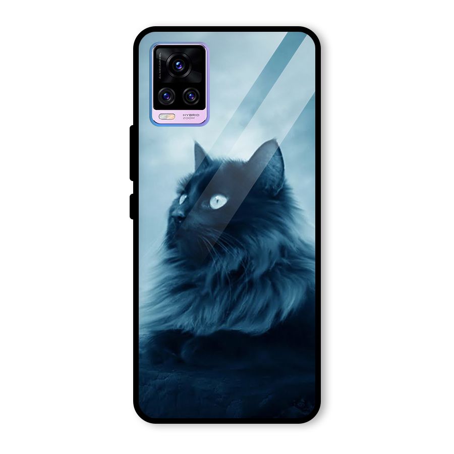 Wild Forest Cat Glass Back Case for Vivo V20 Pro