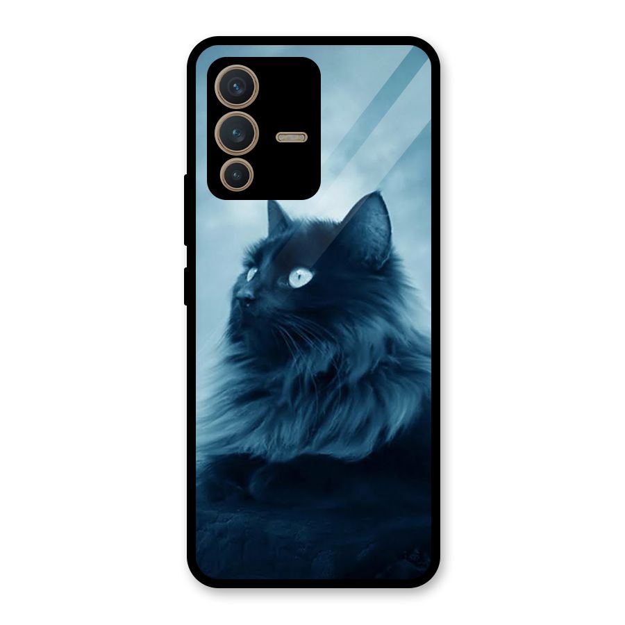 Wild Forest Cat Glass Back Case for Vivo V23 5G