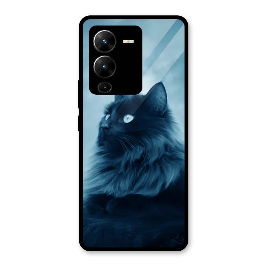 Wild Forest Cat Glass Back Case for Vivo V25 Pro