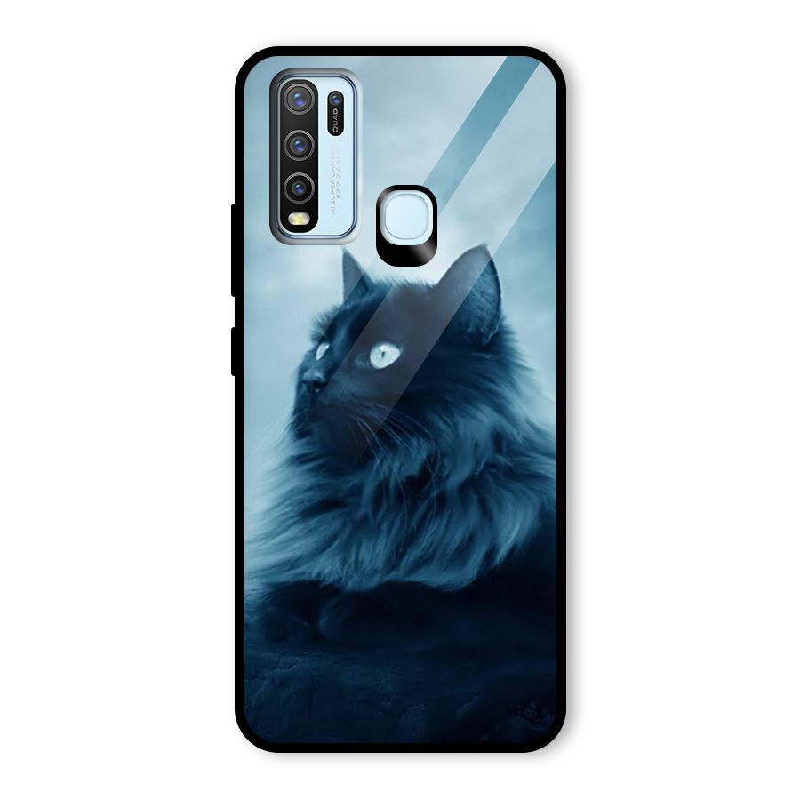 Wild Forest Cat Glass Back Case for Vivo Y30