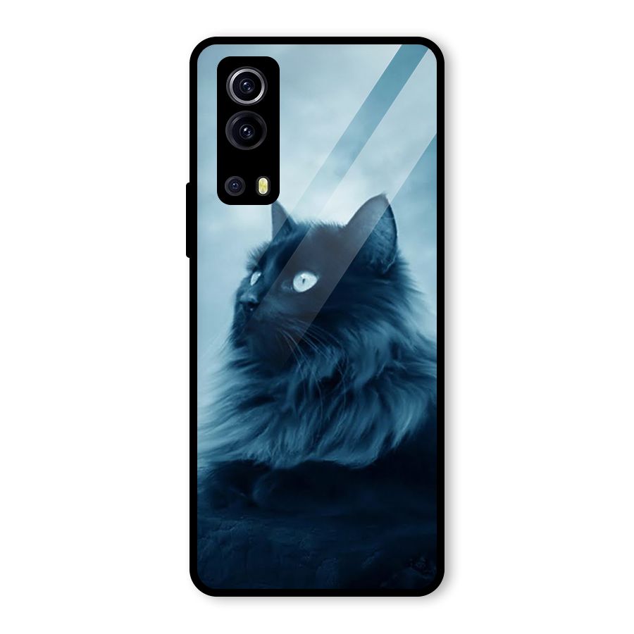 Wild Forest Cat Glass Back Case for Vivo iQOO Z3