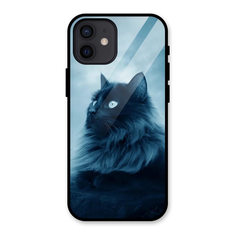 Wild Forest Cat Glass Back Case for iPhone 12