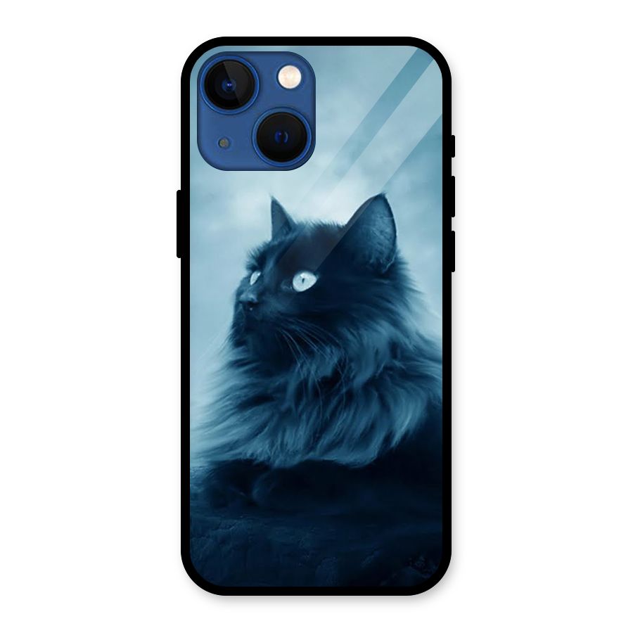 Wild Forest Cat Glass Back Case for iPhone 13 Mini