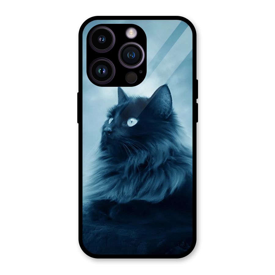 Wild Forest Cat Glass Back Case for iPhone 14 Pro