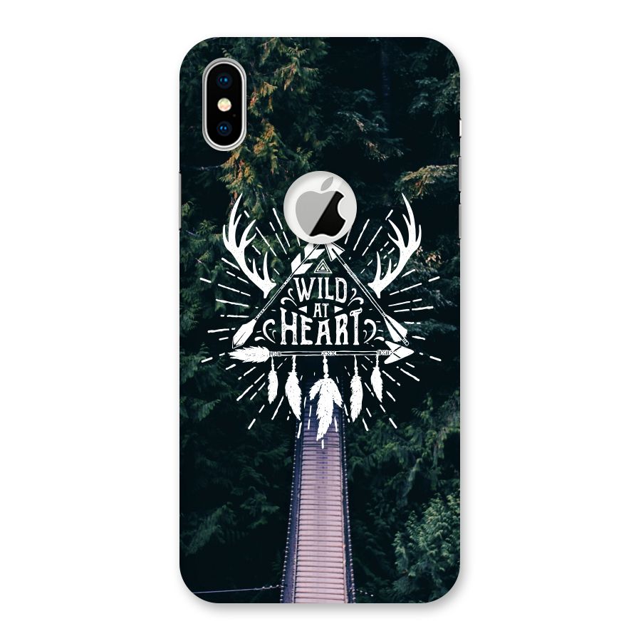 Wild Heart Back Case for iPhone X Logo Cut
