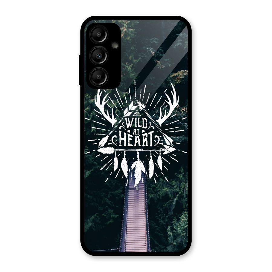 Wild Heart Glass Back Case for Galaxy A14 5G