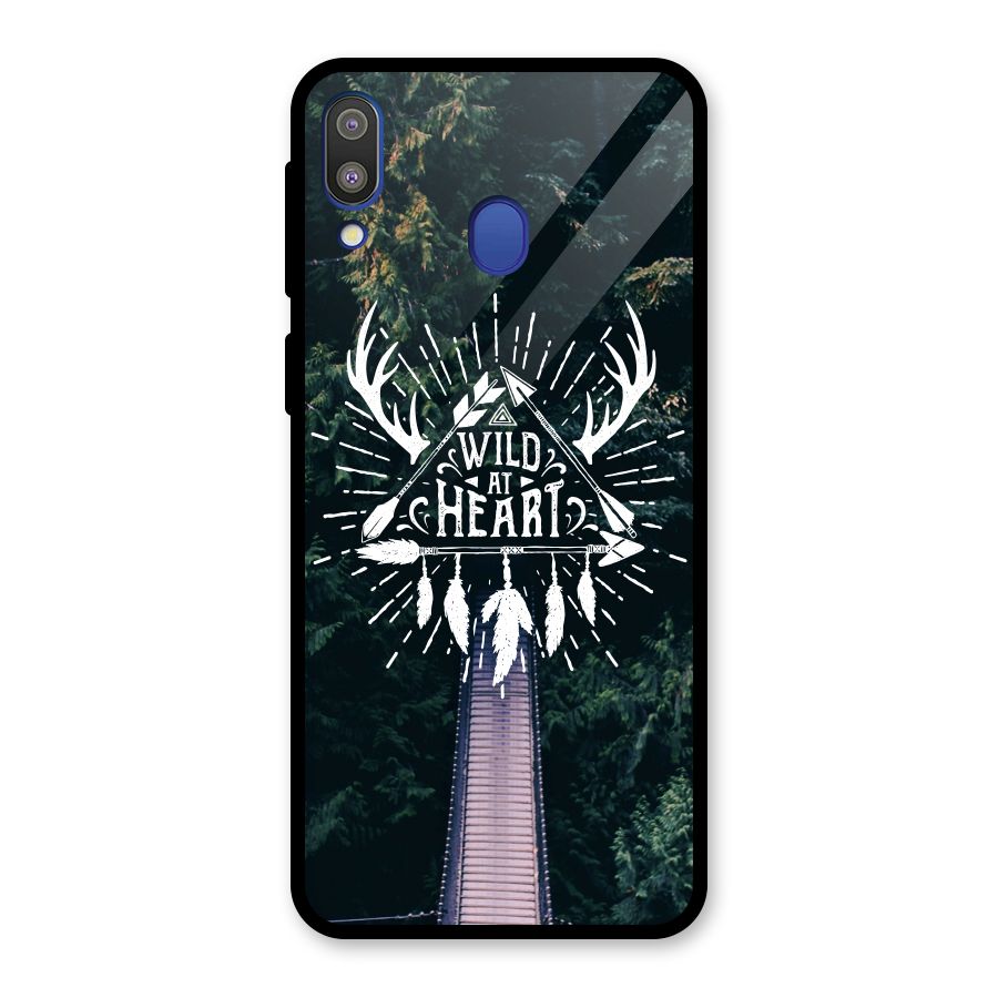 Wild Heart Glass Back Case for Galaxy M20