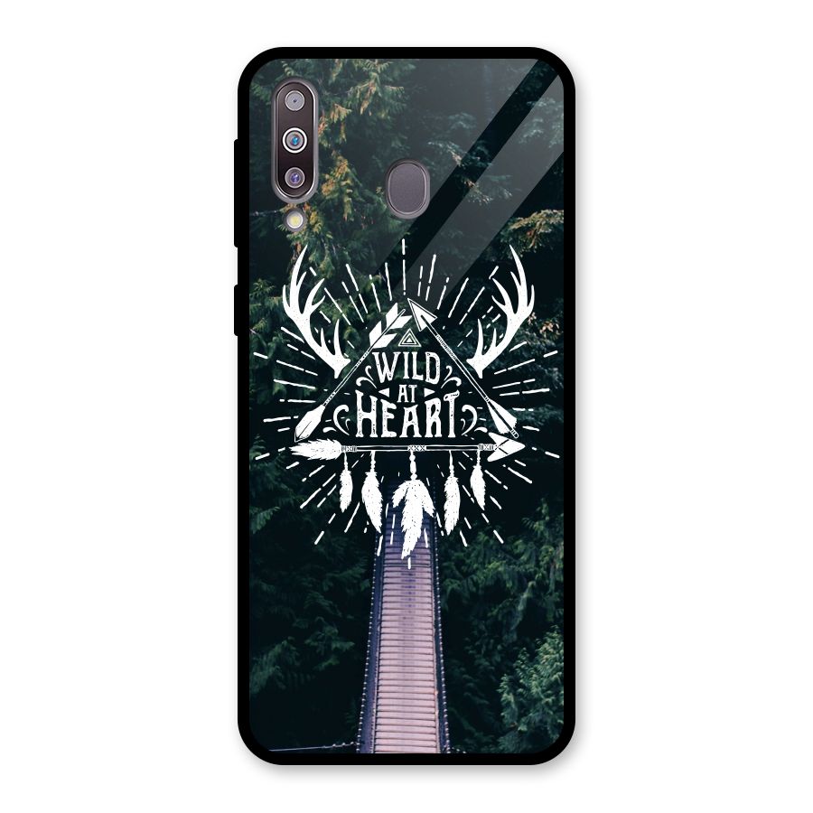 Wild Heart Glass Back Case for Galaxy M30