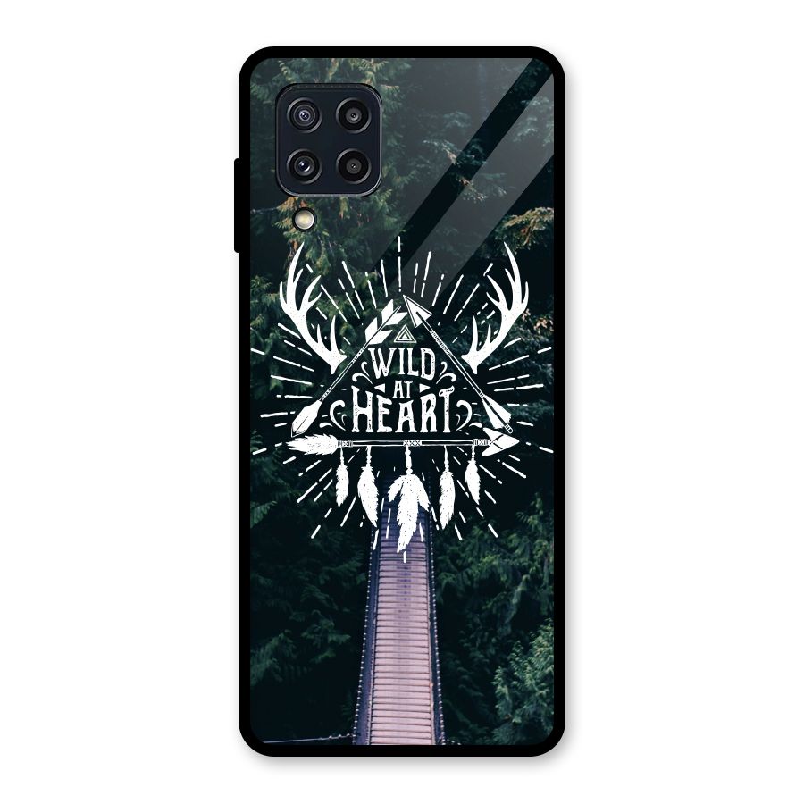 Wild Heart Glass Back Case for Galaxy M32