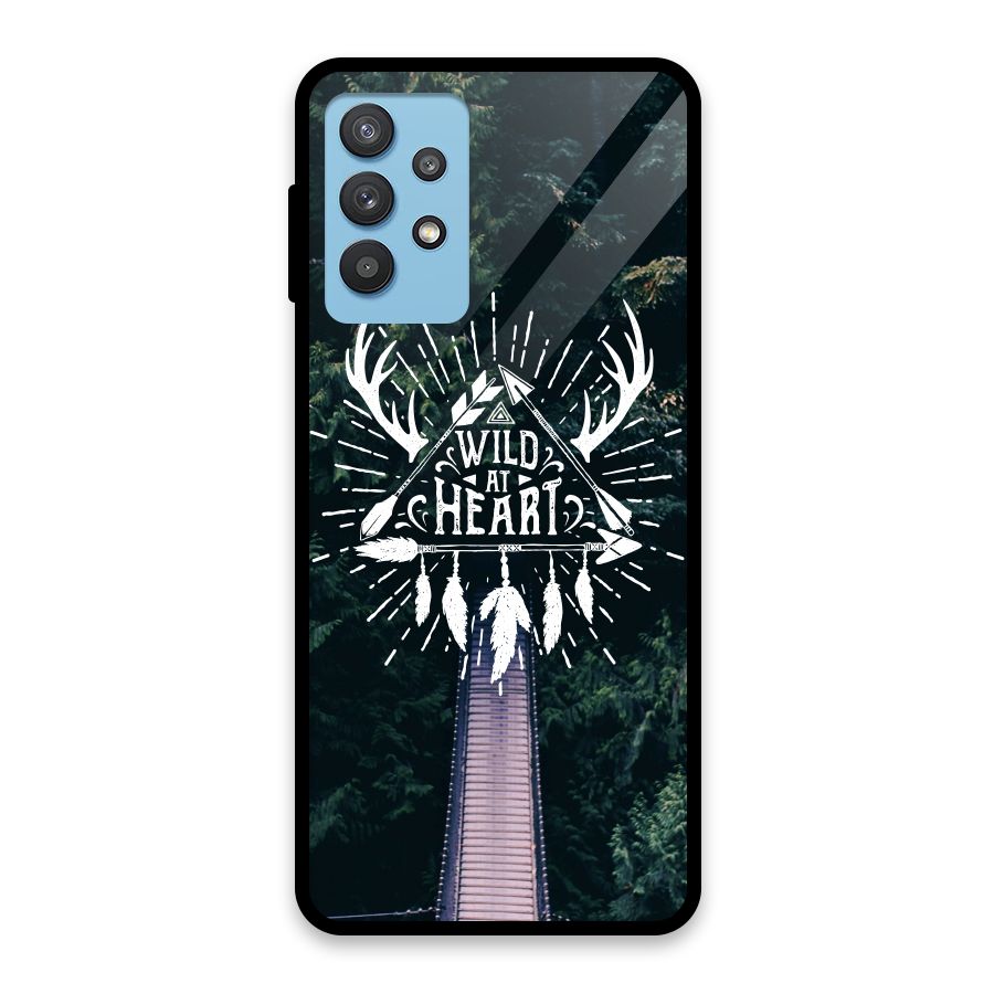 Wild Heart Glass Back Case for Galaxy M32 5G