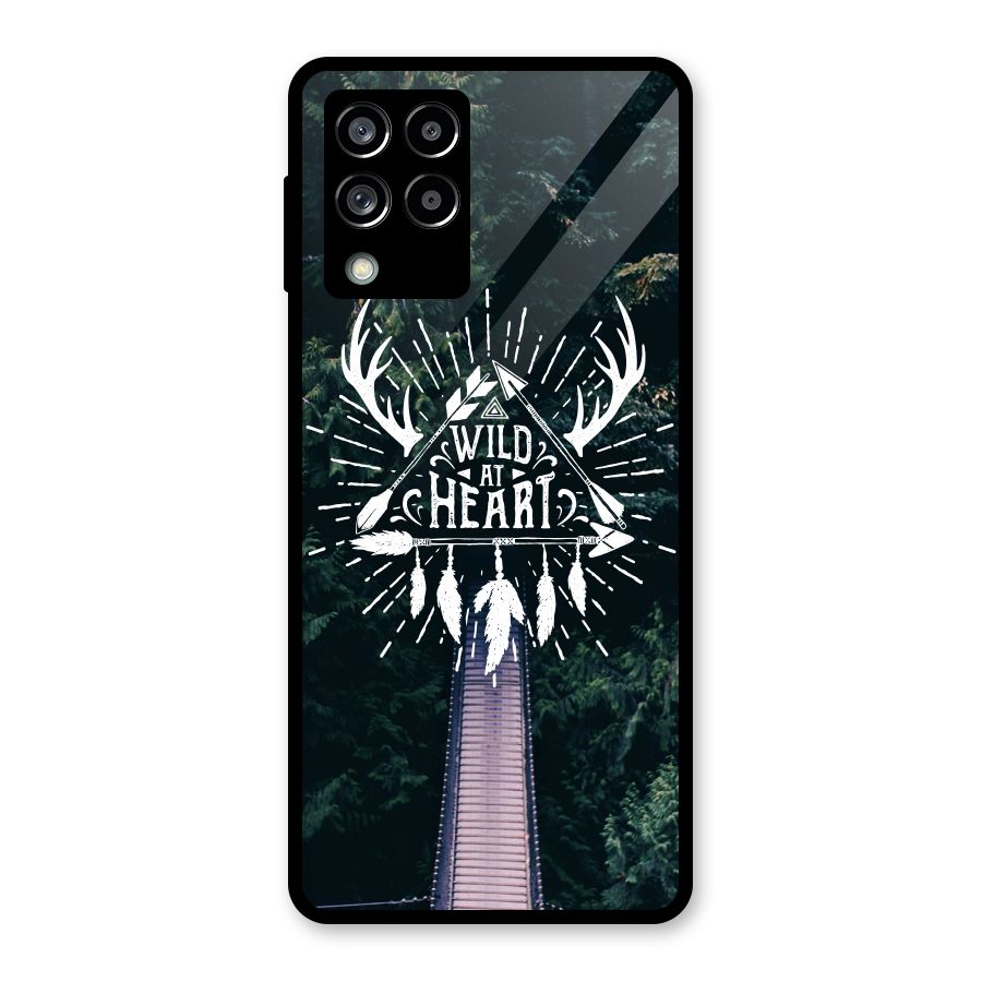 Wild Heart Glass Back Case for Galaxy M53 5G