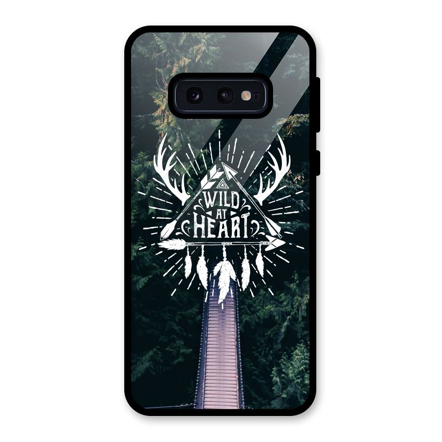 Wild Heart Glass Back Case for Galaxy S10e