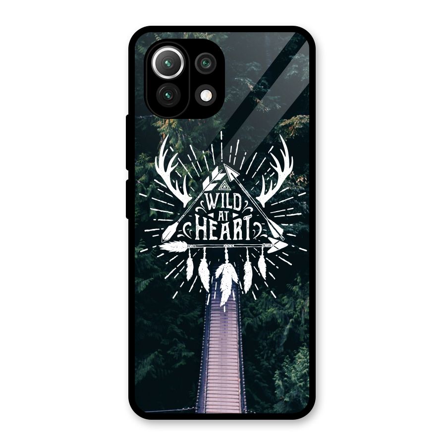 Wild Heart Glass Back Case for Mi 11 Lite NE 5G