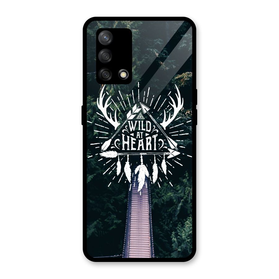 Wild Heart Glass Back Case for Oppo F19